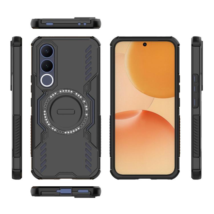 For vivo V70 FE 5G Global Butterfly Armor MagSafe Magnetic Ring Shockproof Phone Case