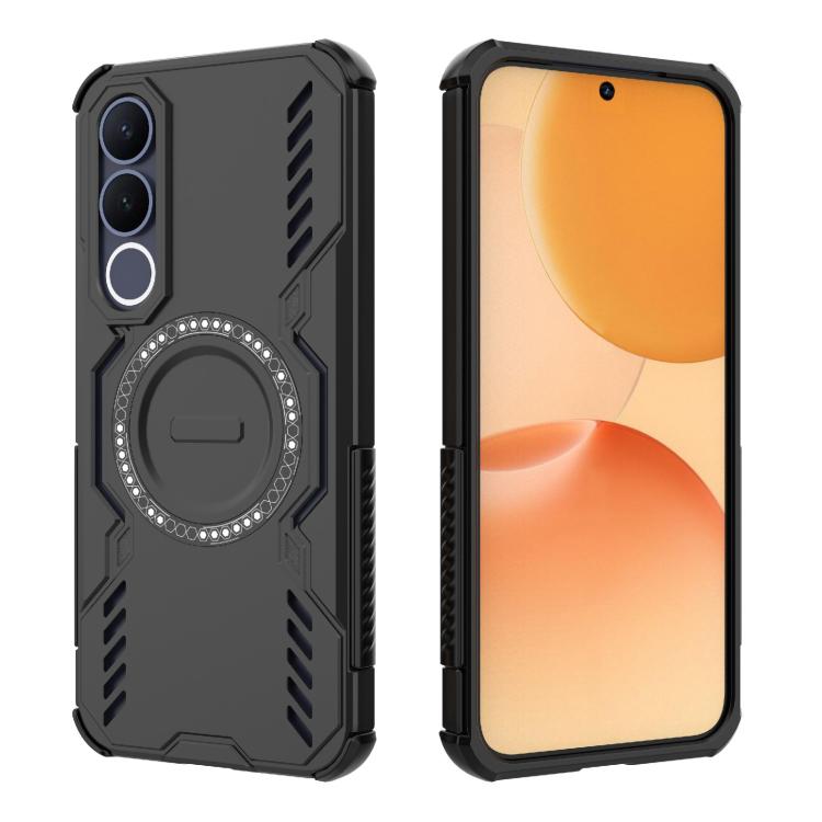 For vivo V70 FE 5G Global Butterfly Armor MagSafe Magnetic Ring Shockproof Phone Case