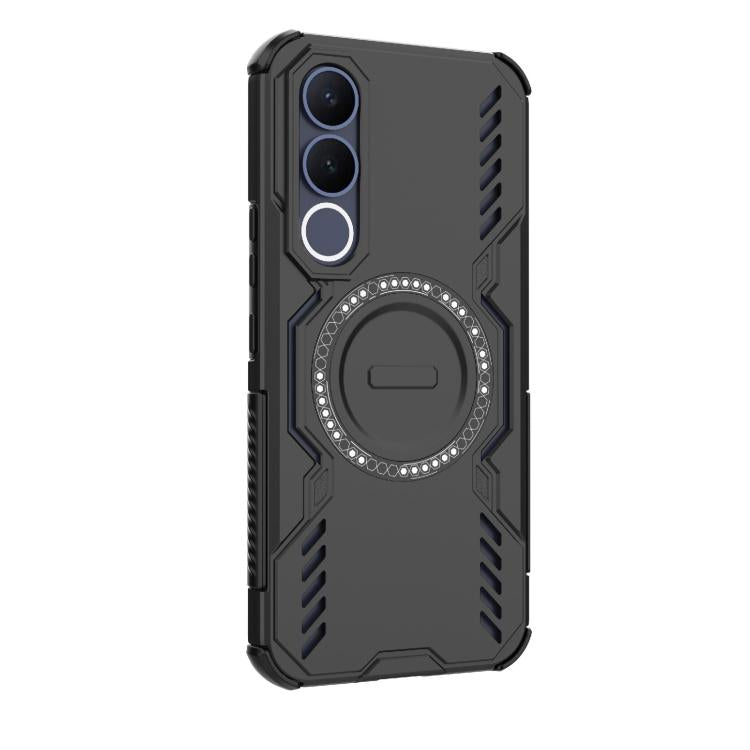 For vivo V70 FE 5G Global Butterfly Armor MagSafe Magnetic Ring Shockproof Phone Case