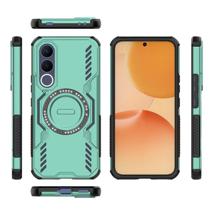 For vivo V70 FE 5G Global Butterfly Armor MagSafe Magnetic Ring Shockproof Phone Case