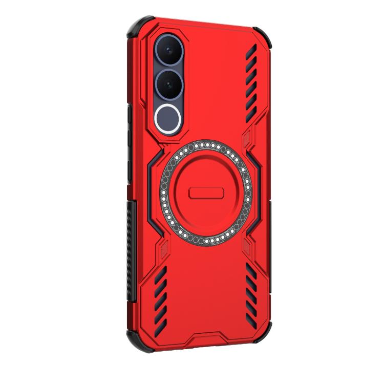 For vivo V70 FE 5G Global Butterfly Armor MagSafe Magnetic Ring Shockproof Phone Case