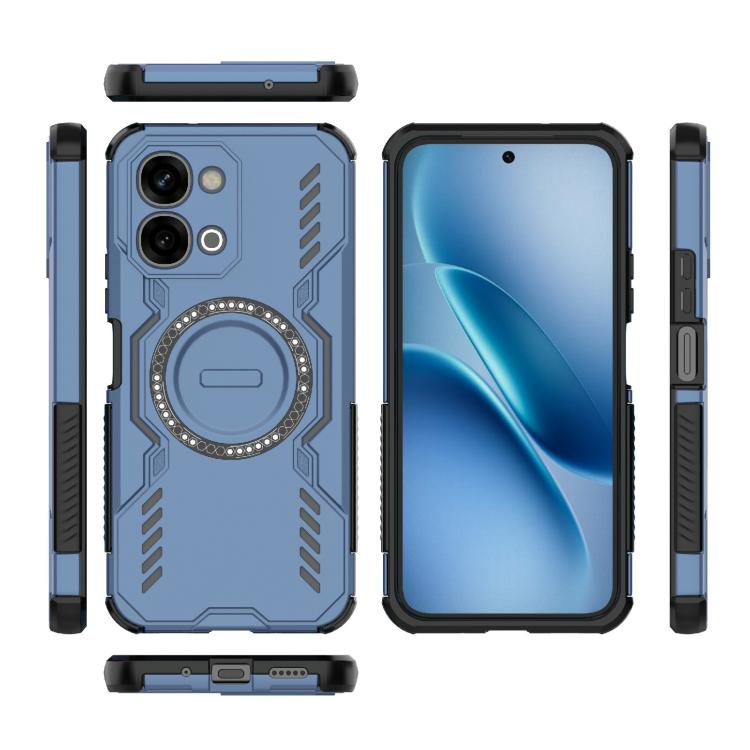 For vivo iQOO Z11X 5G India Butterfly Armor MagSafe Magnetic Ring Shockproof Phone Case