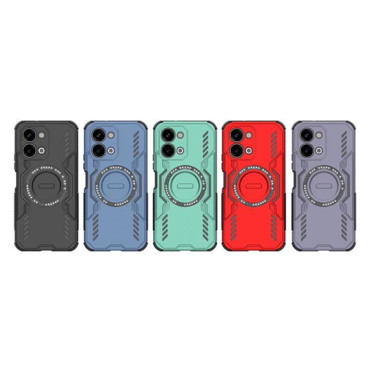 For vivo iQOO Z11X 5G India Butterfly Armor MagSafe Magnetic Ring Shockproof Phone Case