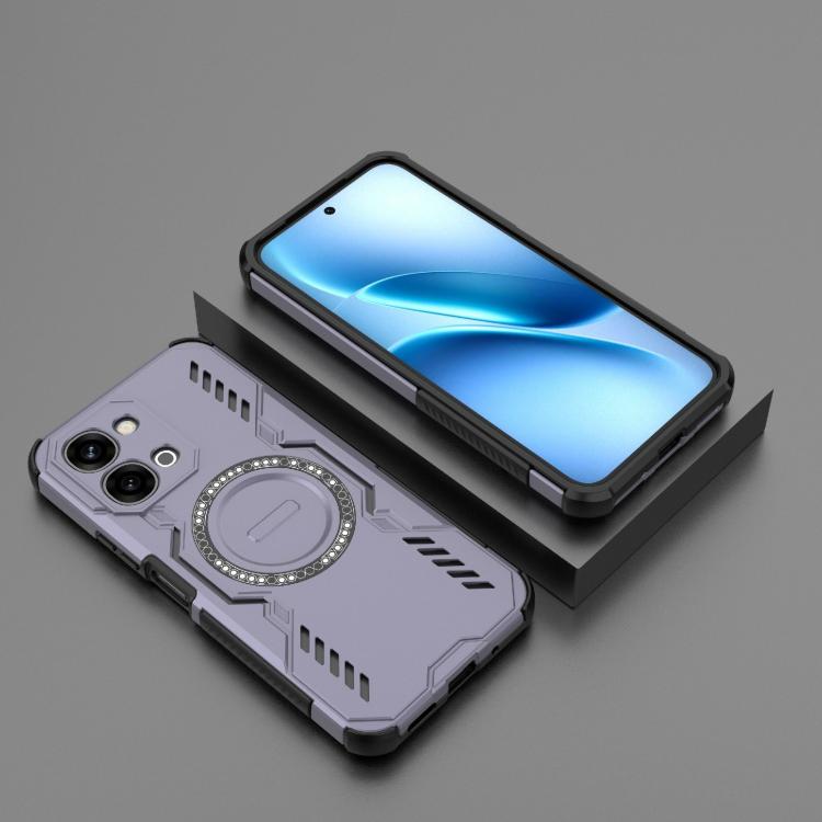 For vivo iQOO Z11X 5G India Butterfly Armor MagSafe Magnetic Ring Shockproof Phone Case