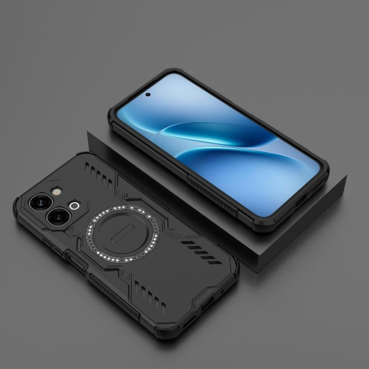 For vivo iQOO Z11X 5G India Butterfly Armor MagSafe Magnetic Ring Shockproof Phone Case