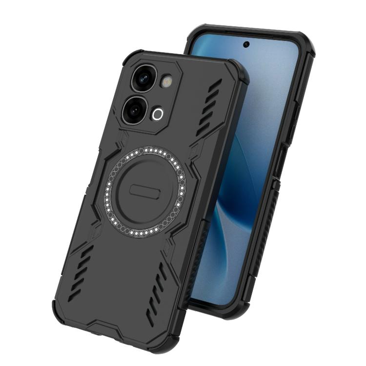 For vivo iQOO Z11X 5G India Butterfly Armor MagSafe Magnetic Ring Shockproof Phone Case