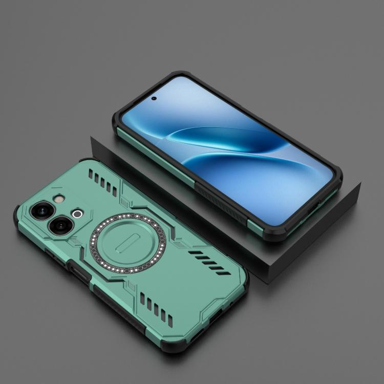For vivo iQOO Z11X 5G India Butterfly Armor MagSafe Magnetic Ring Shockproof Phone Case
