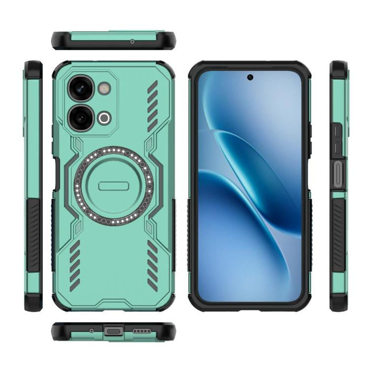 For vivo iQOO Z11X 5G India Butterfly Armor MagSafe Magnetic Ring Shockproof Phone Case