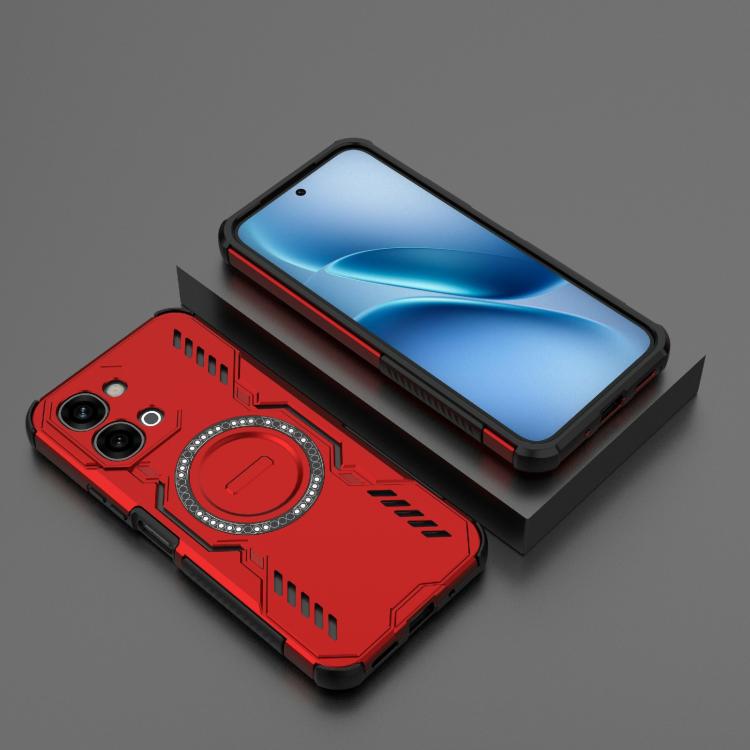 For vivo iQOO Z11X 5G India Butterfly Armor MagSafe Magnetic Ring Shockproof Phone Case