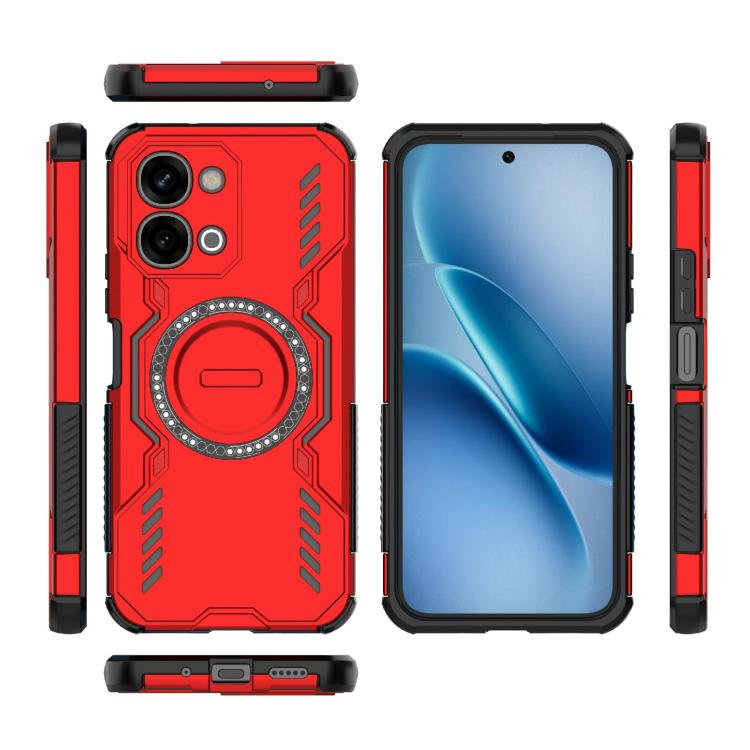 For vivo iQOO Z11X 5G India Butterfly Armor MagSafe Magnetic Ring Shockproof Phone Case