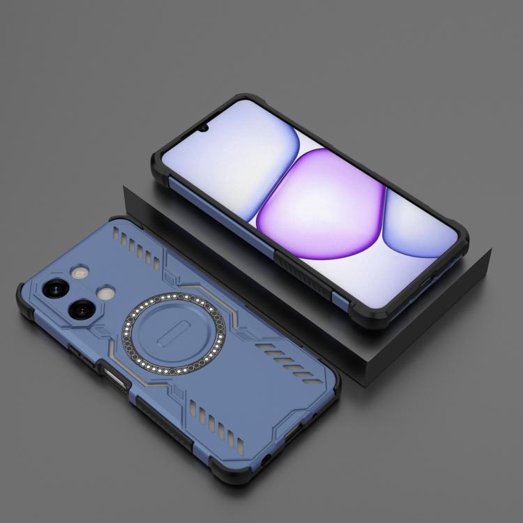 For vivo Y05 4G Global Butterfly Armor MagSafe Magnetic Ring Shockproof Phone Case