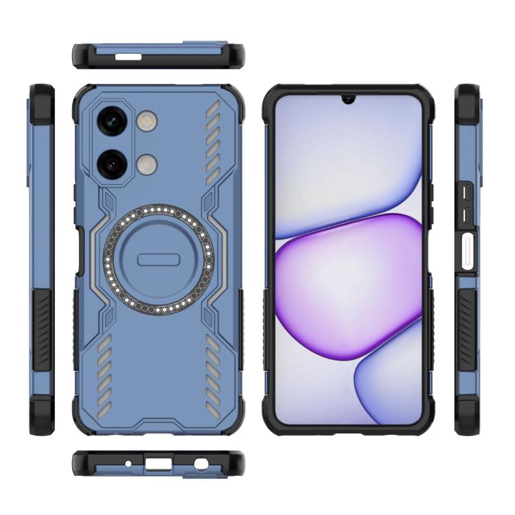 For vivo Y05 4G Global Butterfly Armor MagSafe Magnetic Ring Shockproof Phone Case