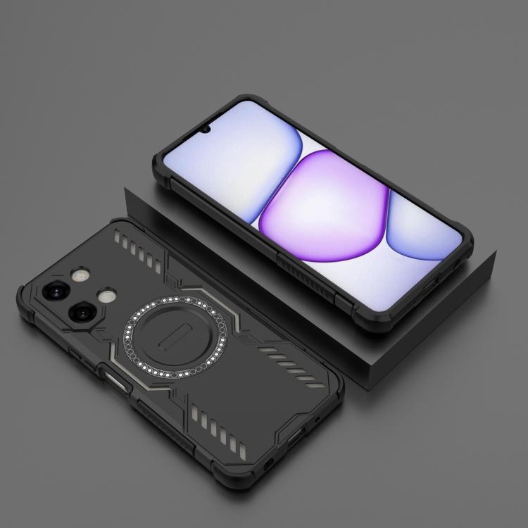 For vivo Y05 4G Global Butterfly Armor MagSafe Magnetic Ring Shockproof Phone Case
