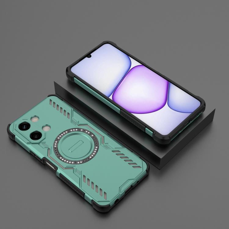 For vivo Y05 4G Global Butterfly Armor MagSafe Magnetic Ring Shockproof Phone Case