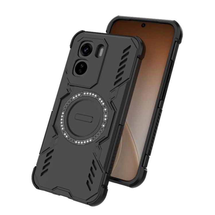 For vivo T5 Pro 5G Global Butterfly Armor MagSafe Magnetic Ring Shockproof Phone Case