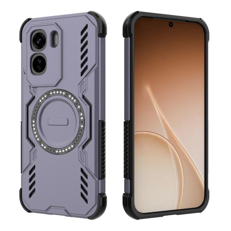 For vivo T5 Pro 5G Global Butterfly Armor MagSafe Magnetic Ring Shockproof Phone Case