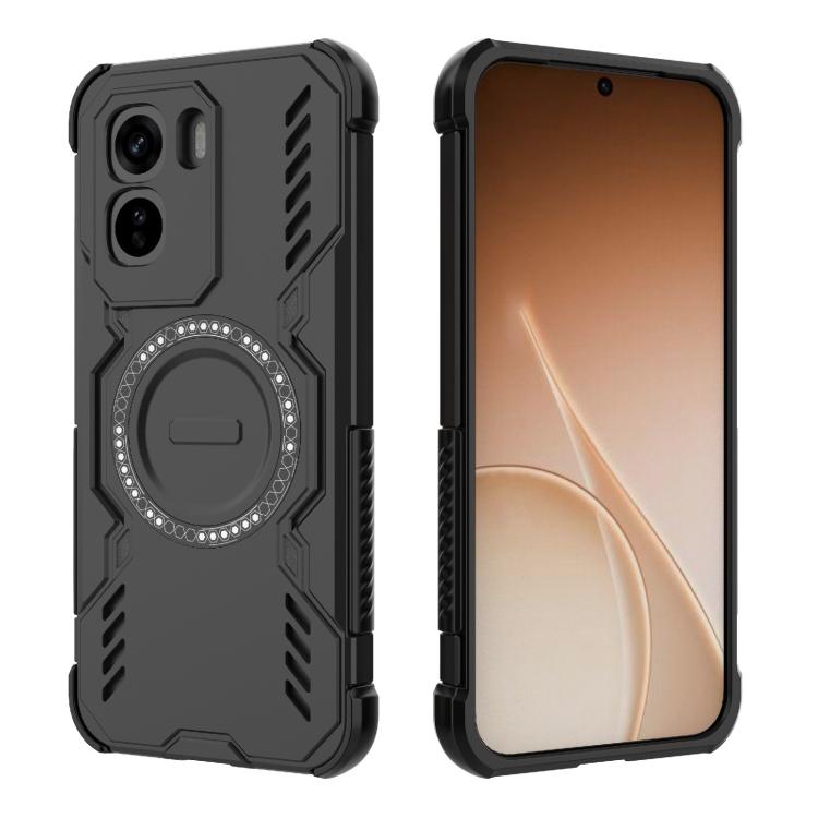 For vivo T5 Pro 5G Global Butterfly Armor MagSafe Magnetic Ring Shockproof Phone Case