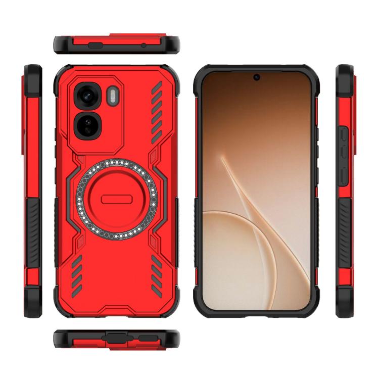 For vivo T5 Pro 5G Global Butterfly Armor MagSafe Magnetic Ring Shockproof Phone Case