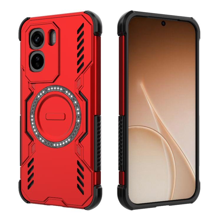 For vivo T5 Pro 5G Global Butterfly Armor MagSafe Magnetic Ring Shockproof Phone Case