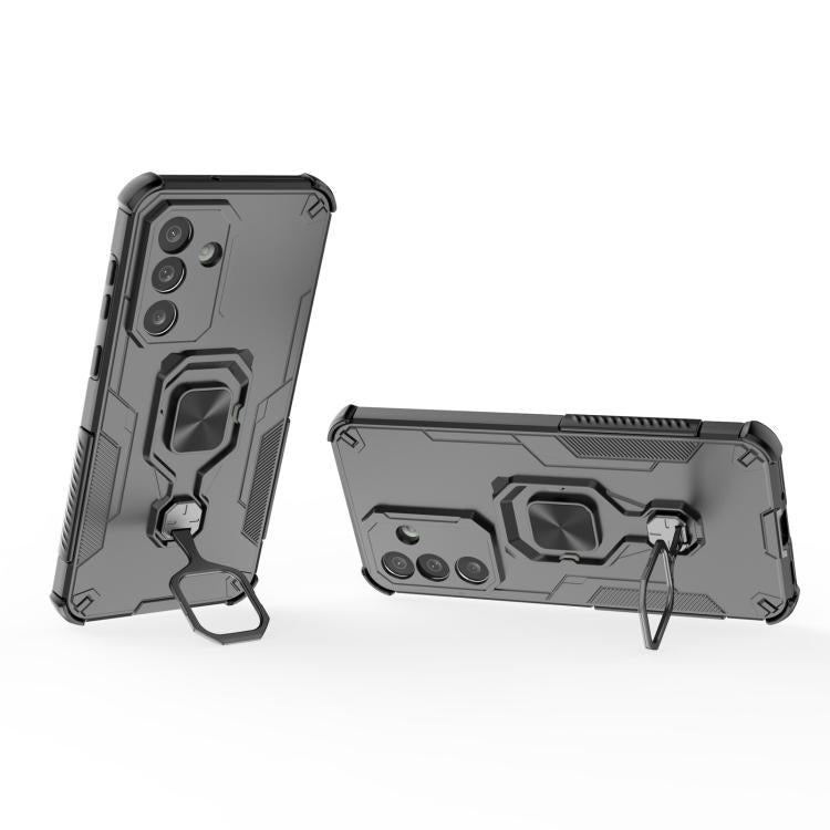 For Samsung Galaxy M56 5G Metal Kickstand TPU Hybrid PC Phone Case