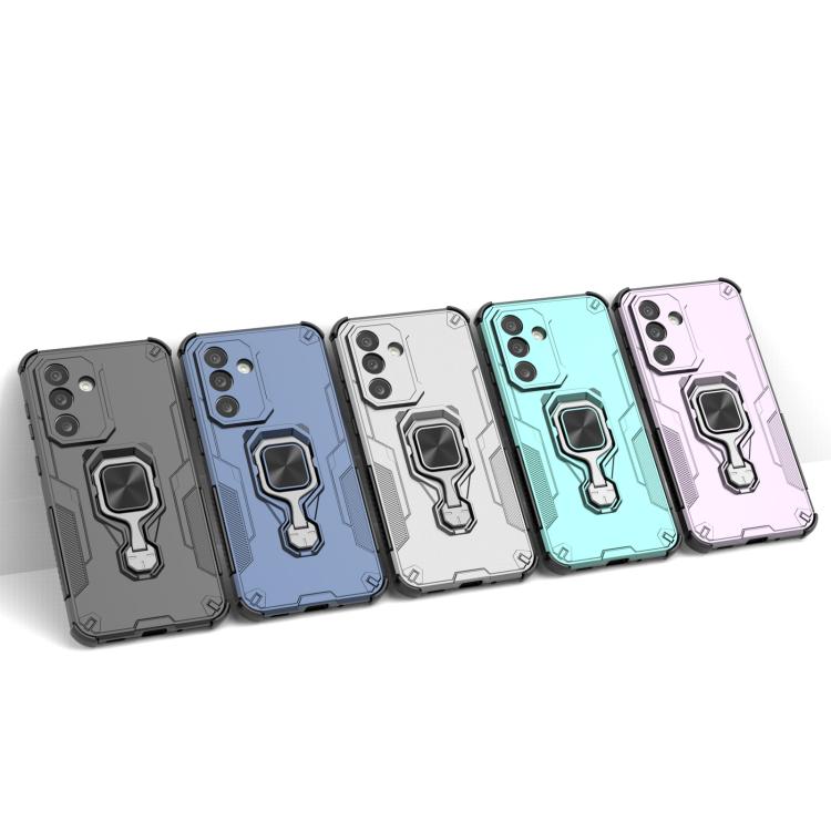 For Samsung Galaxy M56 5G Metal Kickstand TPU Hybrid PC Phone Case