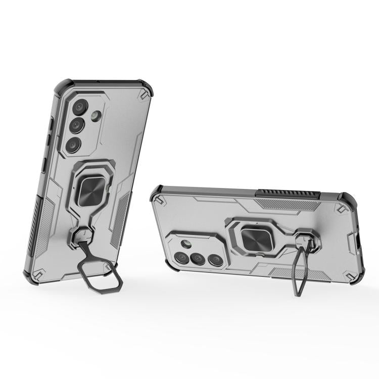 For Samsung Galaxy M56 5G Metal Kickstand TPU Hybrid PC Phone Case