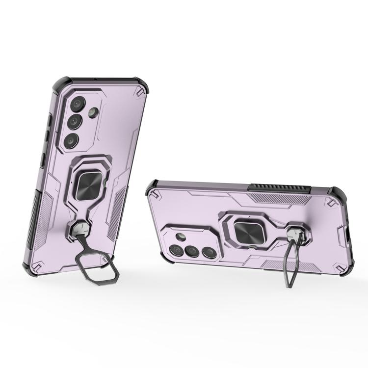 For Samsung Galaxy M56 5G Metal Kickstand TPU Hybrid PC Phone Case