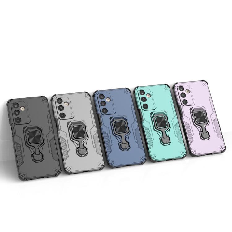 For Samsung Galaxy M16 5G Metal Kickstand TPU Hybrid PC Phone Case
