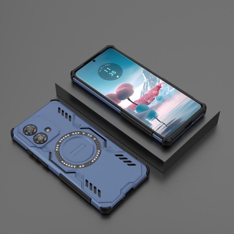 For Motorola Edge 40 Neo 5G Butterfly Armor MagSafe Magnetic Ring Shockproof Phone Case