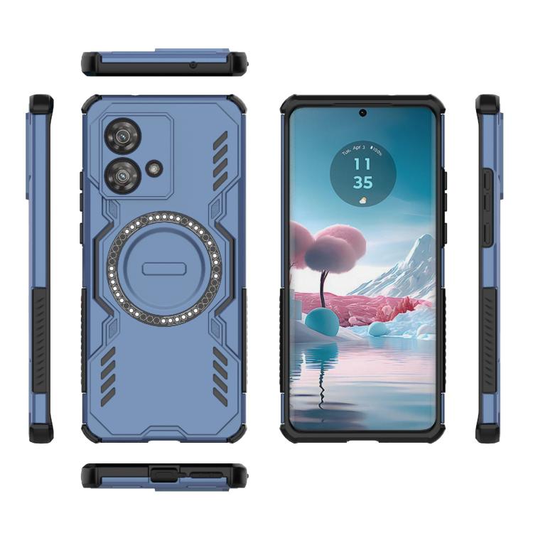 For Motorola Edge 40 Neo 5G Butterfly Armor MagSafe Magnetic Ring Shockproof Phone Case