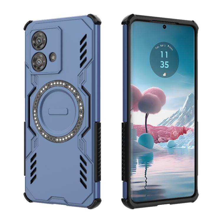 For Motorola Edge 40 Neo 5G Butterfly Armor MagSafe Magnetic Ring Shockproof Phone Case