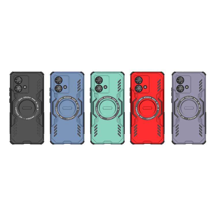 For Motorola Edge 40 Neo 5G Butterfly Armor MagSafe Magnetic Ring Shockproof Phone Case