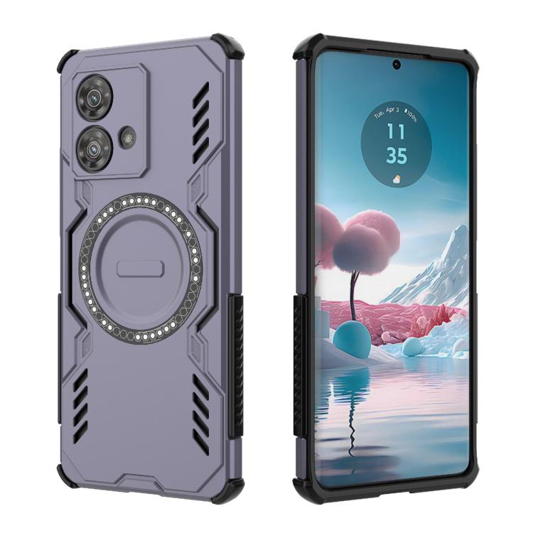 For Motorola Edge 40 Neo 5G Butterfly Armor MagSafe Magnetic Ring Shockproof Phone Case
