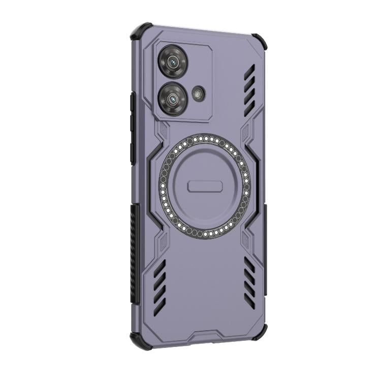 For Motorola Edge 40 Neo 5G Butterfly Armor MagSafe Magnetic Ring Shockproof Phone Case