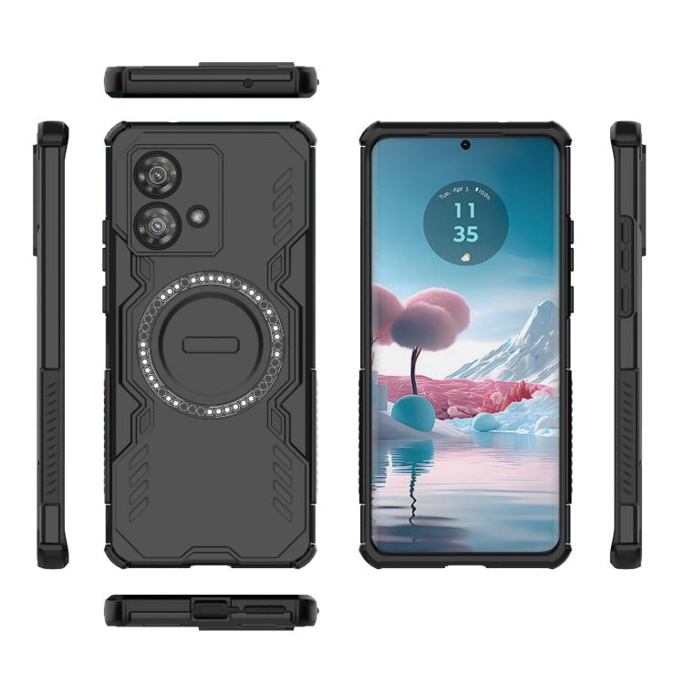 For Motorola Edge 40 Neo 5G Butterfly Armor MagSafe Magnetic Ring Shockproof Phone Case