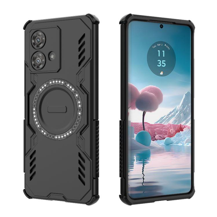 For Motorola Edge 40 Neo 5G Butterfly Armor MagSafe Magnetic Ring Shockproof Phone Case