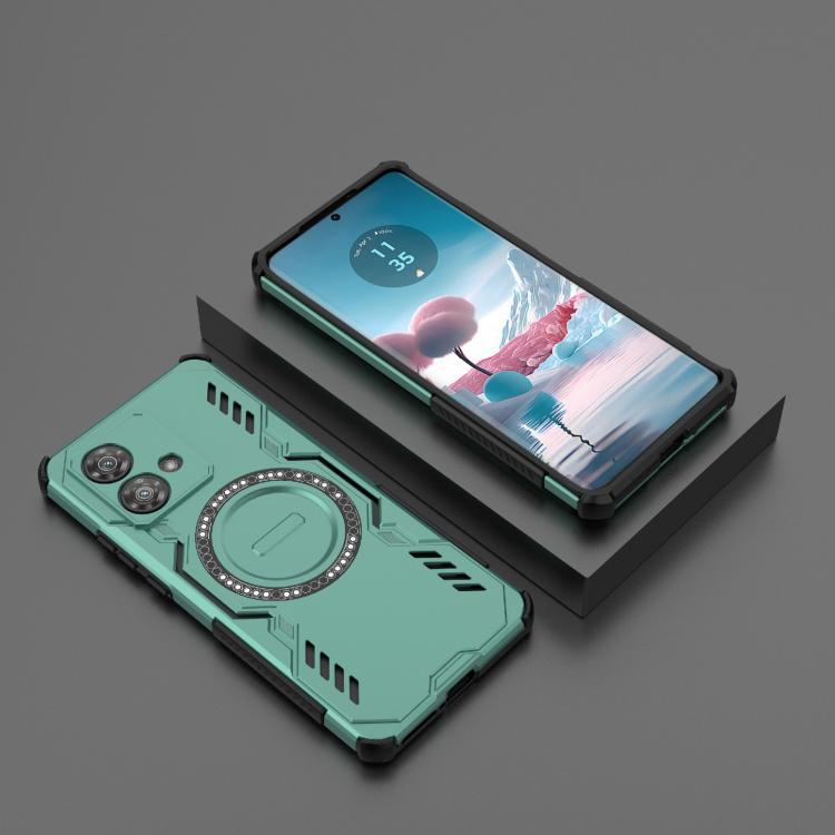 For Motorola Edge 40 Neo 5G Butterfly Armor MagSafe Magnetic Ring Shockproof Phone Case