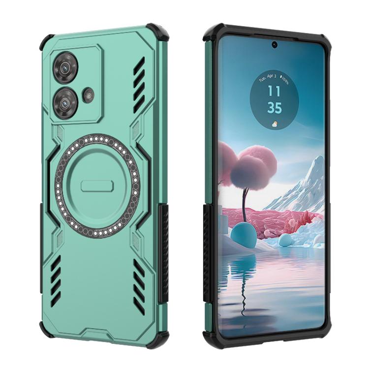 For Motorola Edge 40 Neo 5G Butterfly Armor MagSafe Magnetic Ring Shockproof Phone Case