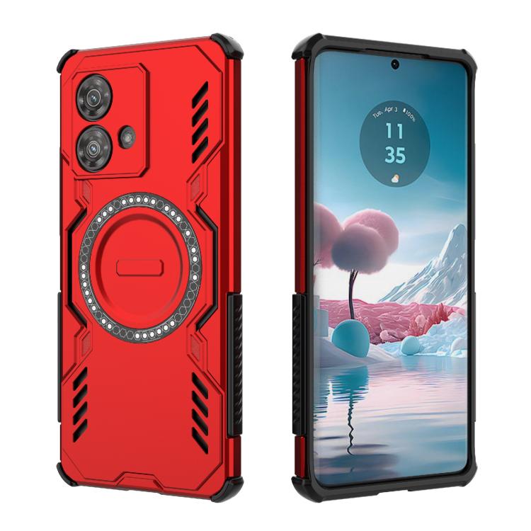 For Motorola Edge 40 Neo 5G Butterfly Armor MagSafe Magnetic Ring Shockproof Phone Case