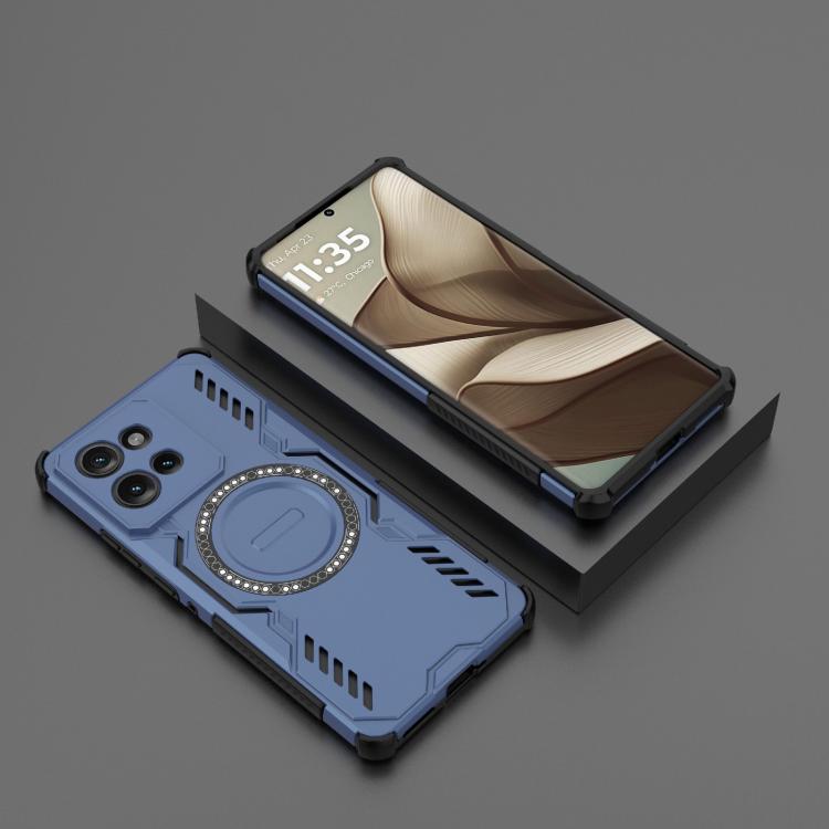For Motorola Edge 50 5G Global Butterfly Armor MagSafe Magnetic Ring Shockproof Phone Case
