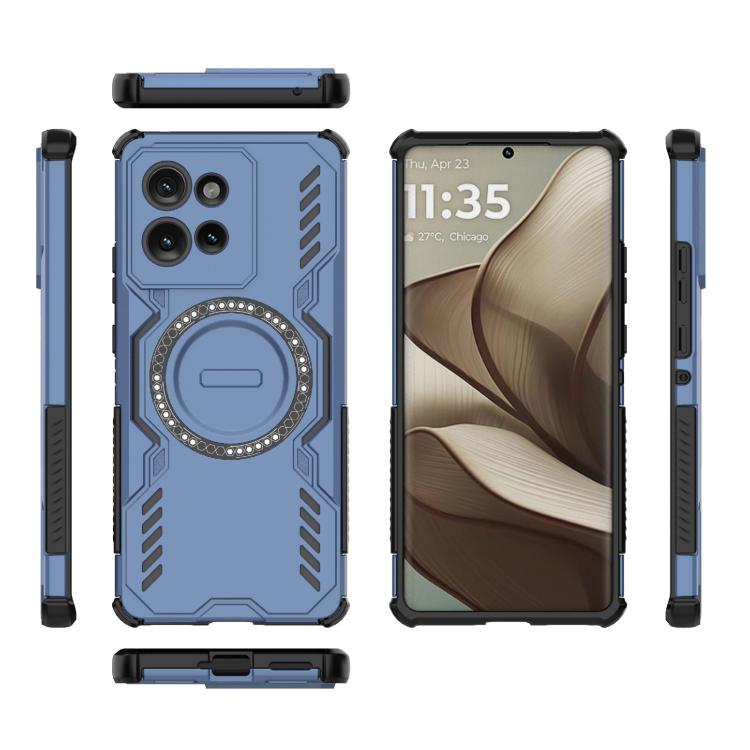 For Motorola Edge 50 5G Global Butterfly Armor MagSafe Magnetic Ring Shockproof Phone Case