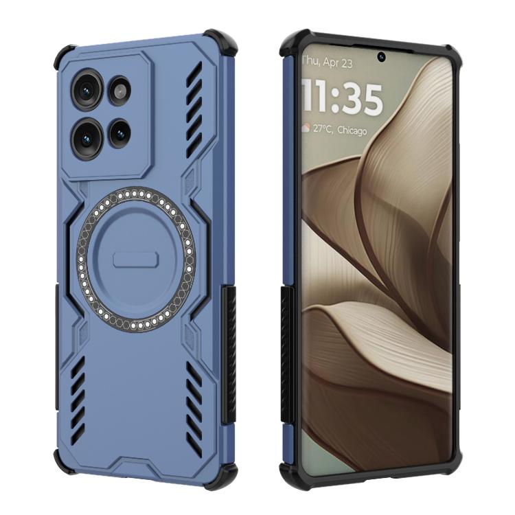 For Motorola Edge 50 5G Global Butterfly Armor MagSafe Magnetic Ring Shockproof Phone Case