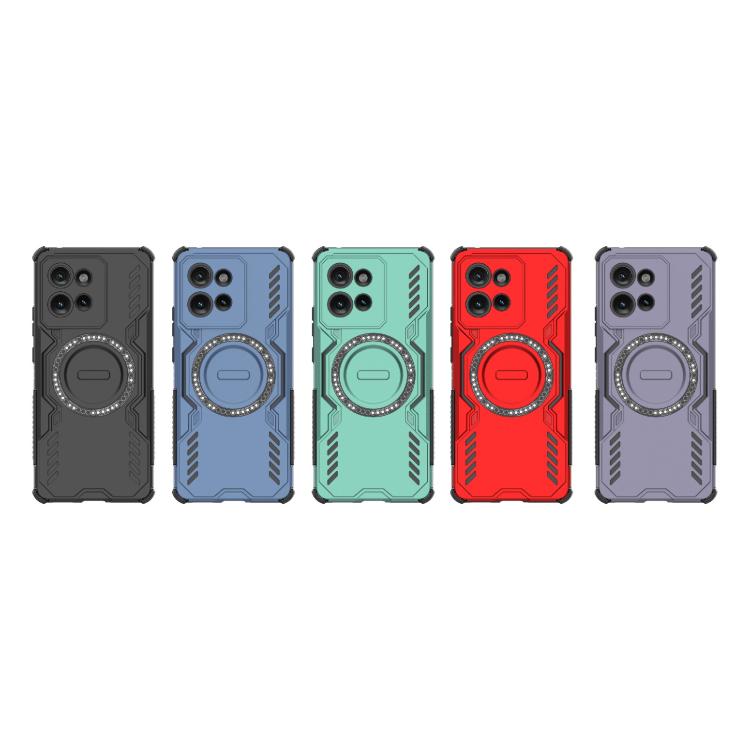 For Motorola Edge 50 5G Global Butterfly Armor MagSafe Magnetic Ring Shockproof Phone Case