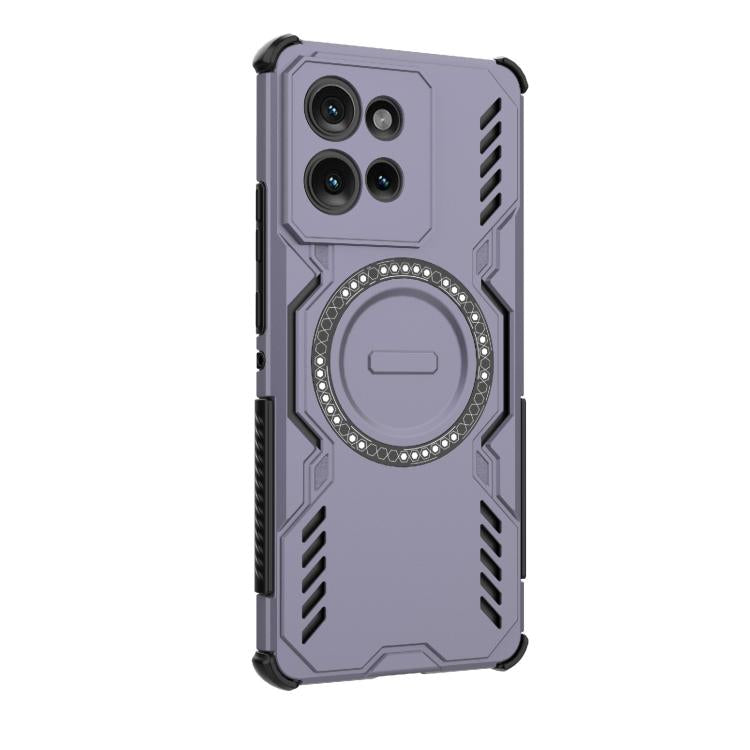 For Motorola Edge 50 5G Global Butterfly Armor MagSafe Magnetic Ring Shockproof Phone Case