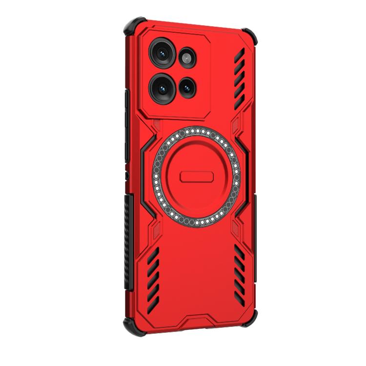For Motorola Edge 50 5G Global Butterfly Armor MagSafe Magnetic Ring Shockproof Phone Case