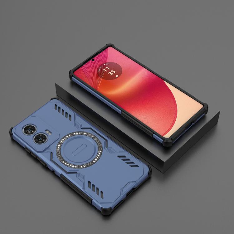 For Motorola Edge 50 Fusion 5G Global Butterfly Armor MagSafe Magnetic Ring Shockproof Phone Case