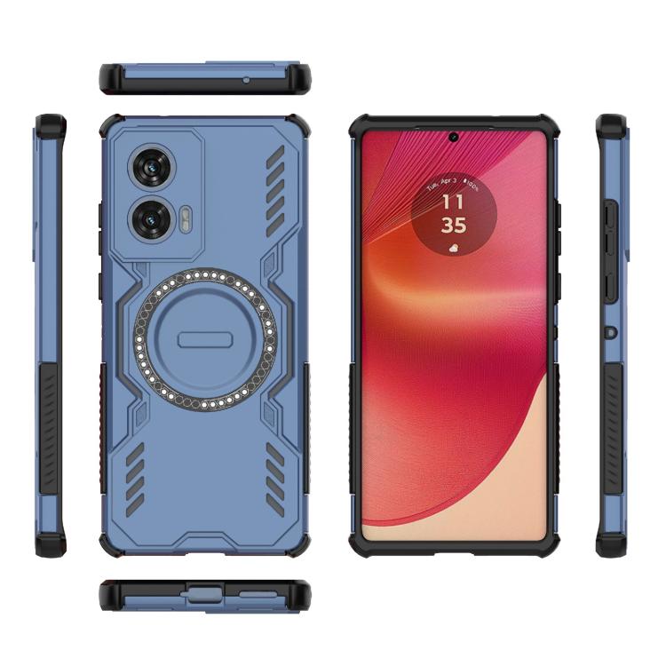 For Motorola Edge 50 Fusion 5G Global Butterfly Armor MagSafe Magnetic Ring Shockproof Phone Case