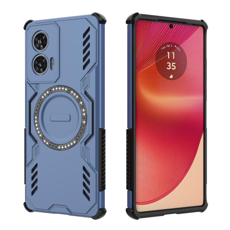 For Motorola Edge 50 Fusion 5G Global Butterfly Armor MagSafe Magnetic Ring Shockproof Phone Case