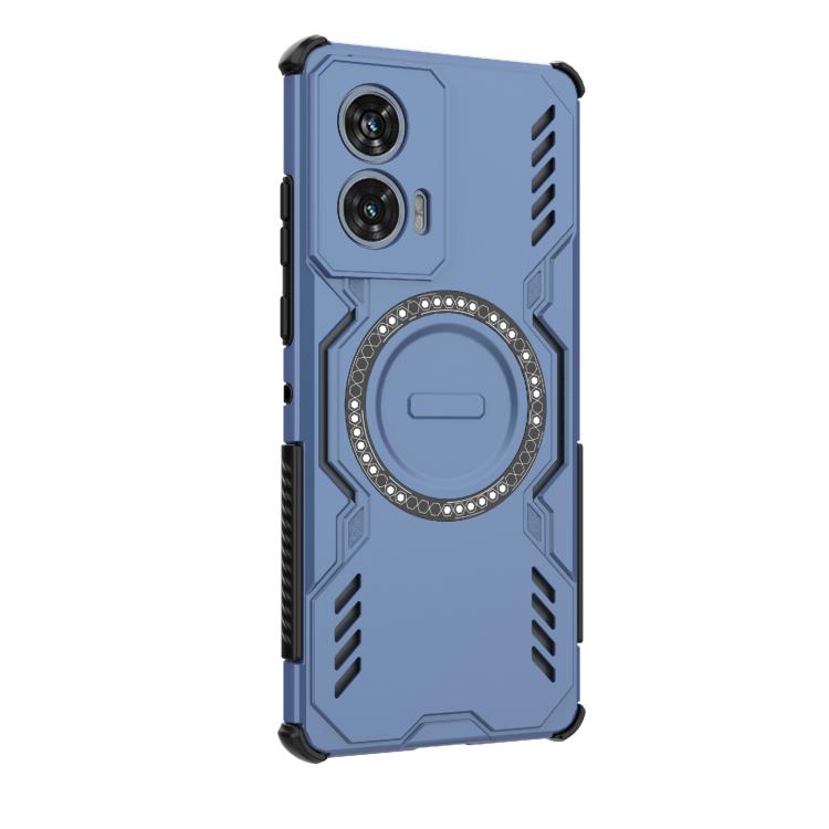For Motorola Edge 50 Fusion 5G Global Butterfly Armor MagSafe Magnetic Ring Shockproof Phone Case