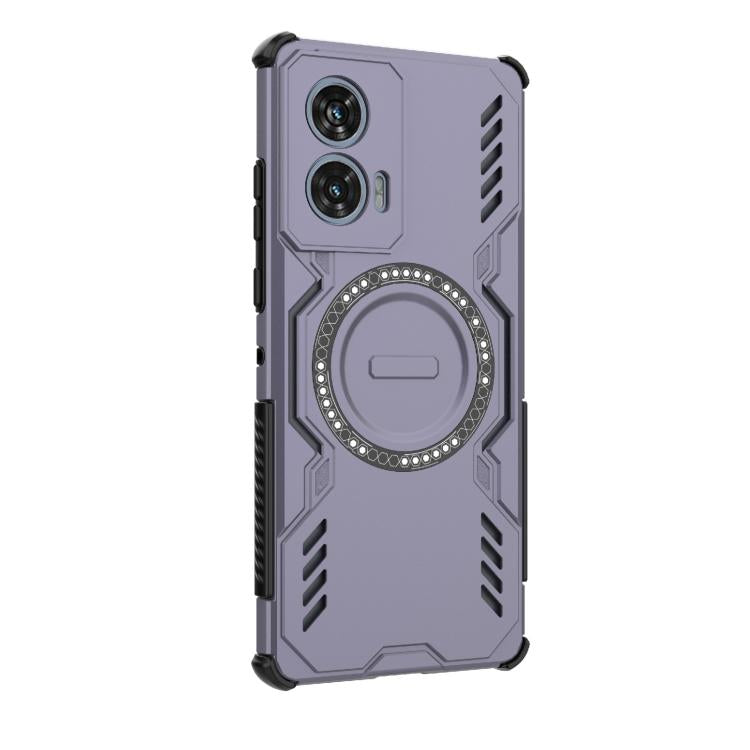 For Motorola Edge 50 Fusion 5G Global Butterfly Armor MagSafe Magnetic Ring Shockproof Phone Case